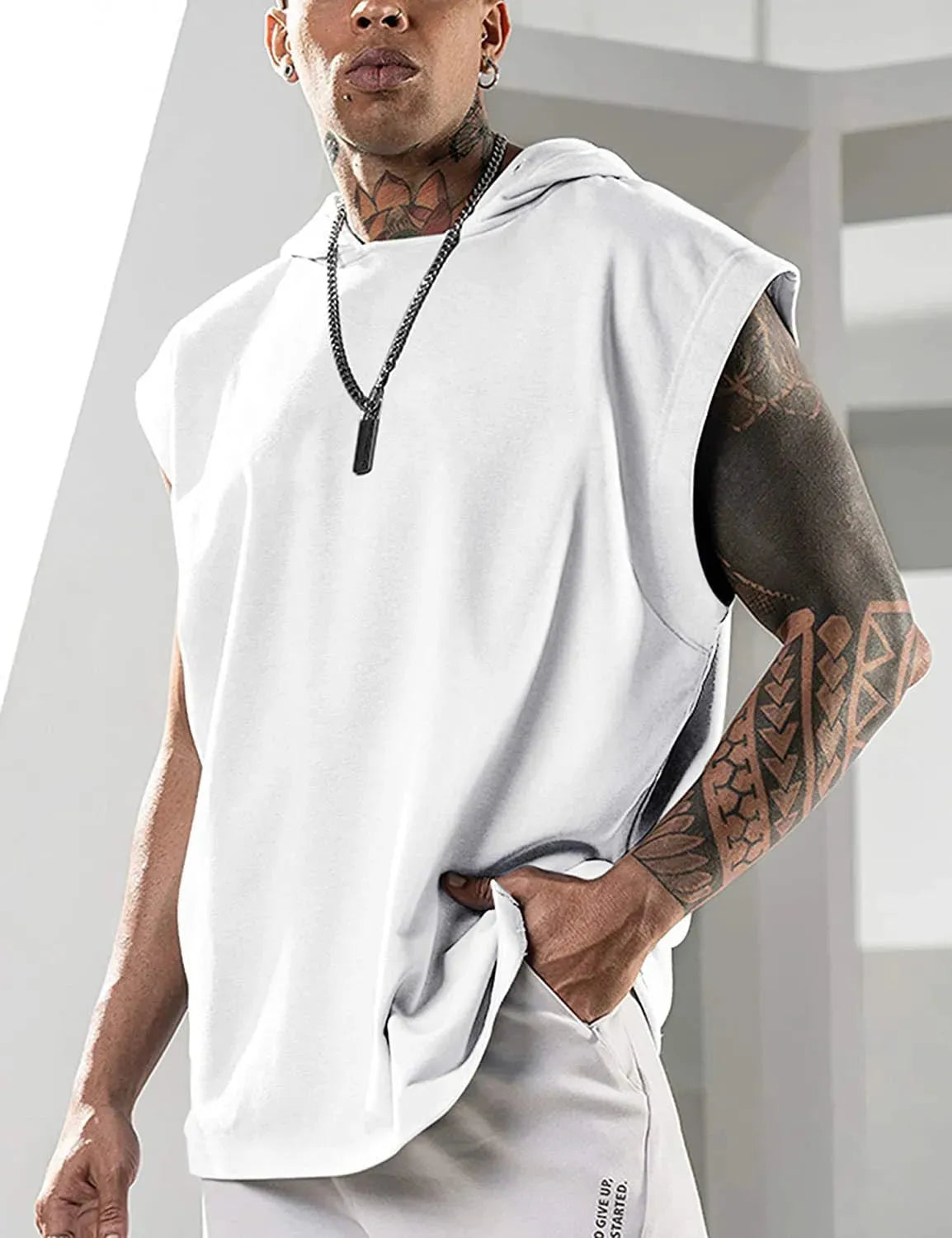 Hooded Waistcoat Loose-fit Solid Color Vest - Bellarte Enchanté Hooded Waistcoat Loose-fit Solid Color Vest